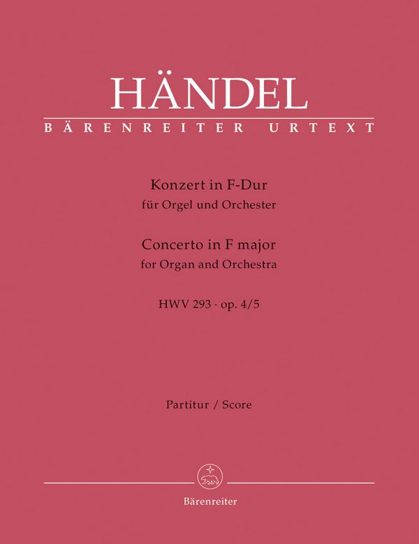 Orgelkonzert F-Dur op. 4/5 HWV 293