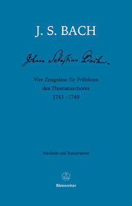 Vier Zeugnisse für Präfekten des Thomanerchores 1743 - 1749