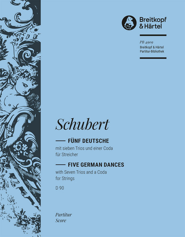 5 Deutsche Tänze mit sieben Trios und einer Coda D 90
