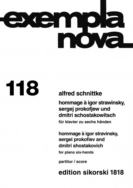 Hommage a Igor Strawinsky, Sergei Prokofjew und Dmitri Schostakowitsch (1979)