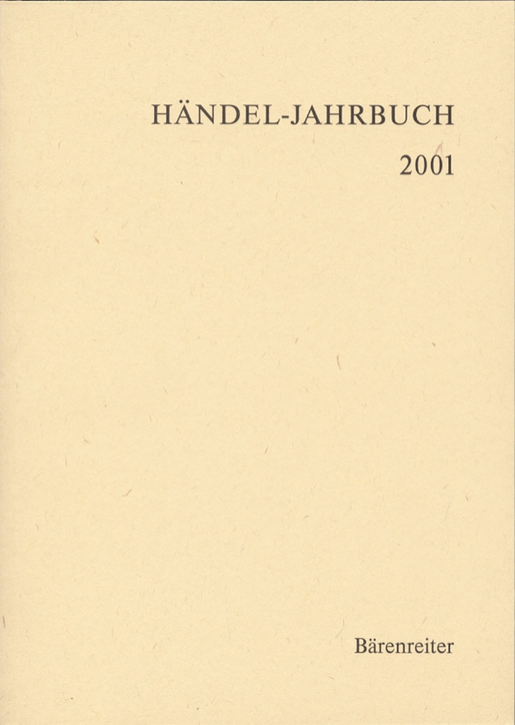 Händel-Jahrbuch 2001