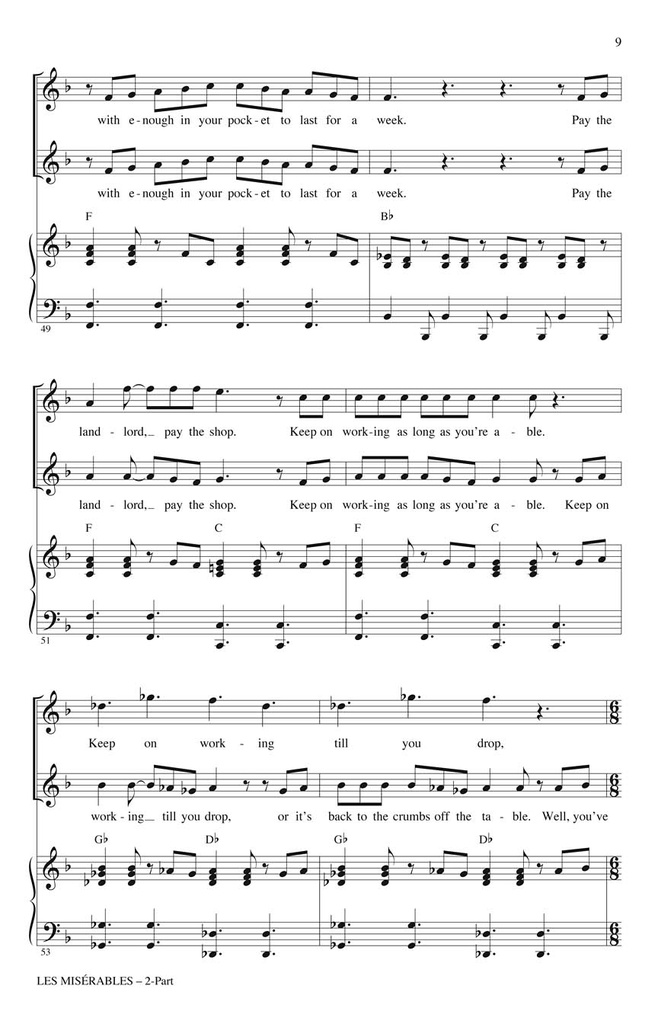 Les Miserables - Choral Selections from the Movie