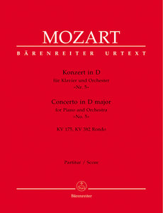 Klavierkonzert Nr. 5 D-Dur KV 175 / Konzert-Rondo D-Dur KV 382
