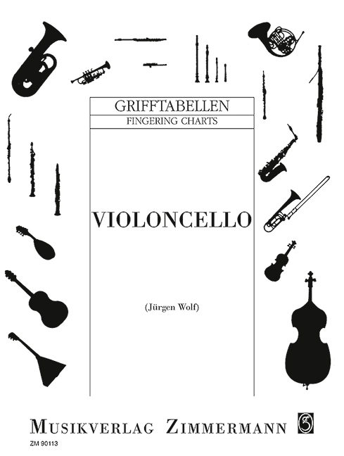 Grifftabelle Violoncello