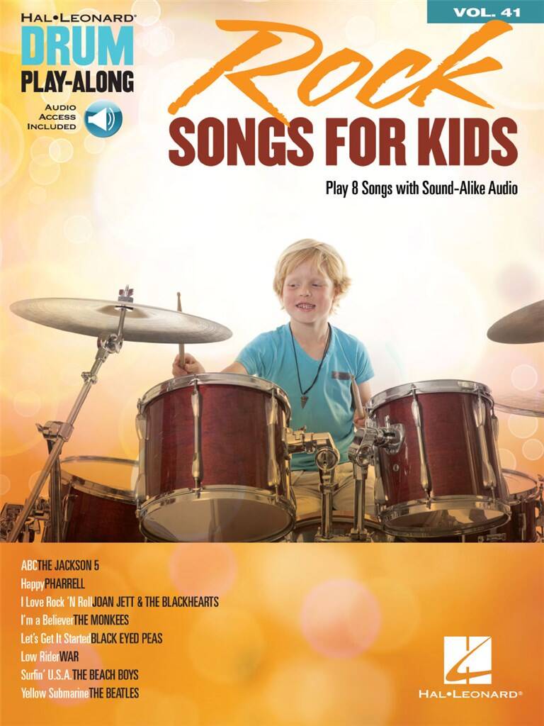 Rock Songs for Kids - Drum Play-Along Vol. 41