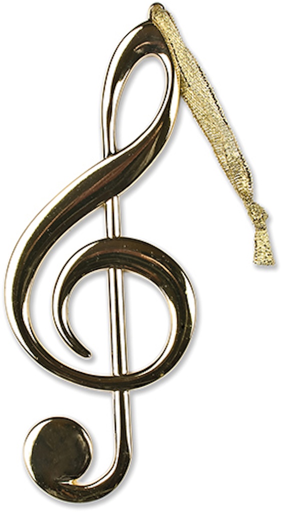 Instrumentenanhänger Violinschlüssel gold