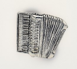 Anstecker Akkordeon Zinn