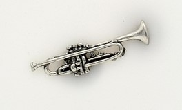 Anstecker Trompete Zinn