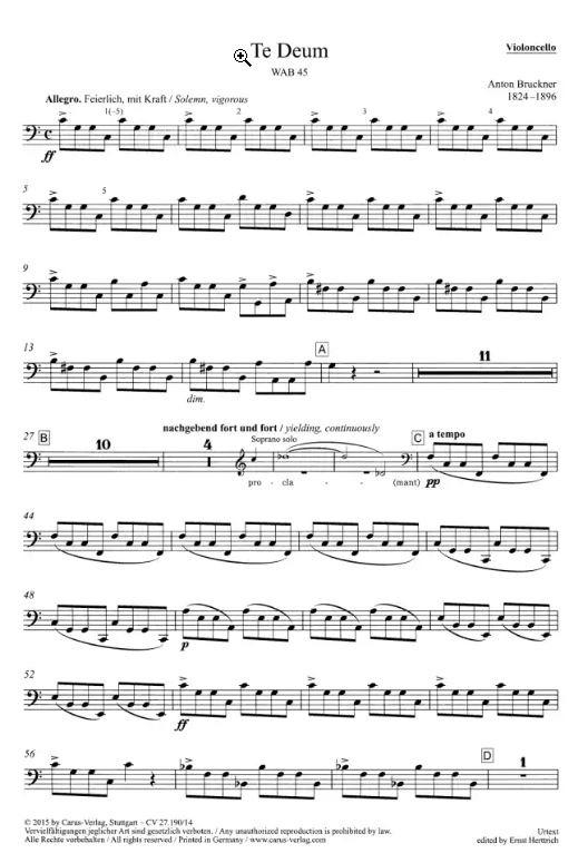 Te Deum, WAB 45
