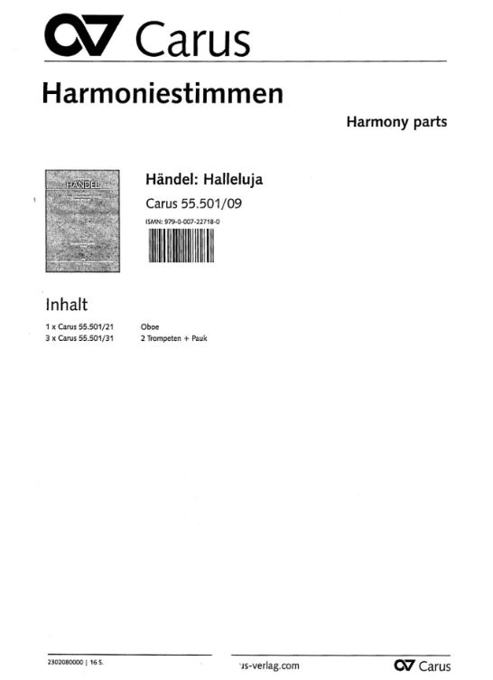 Halleluja, HWV 56/39