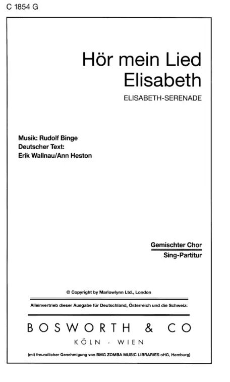 Hör mein Lied, Elisabeth