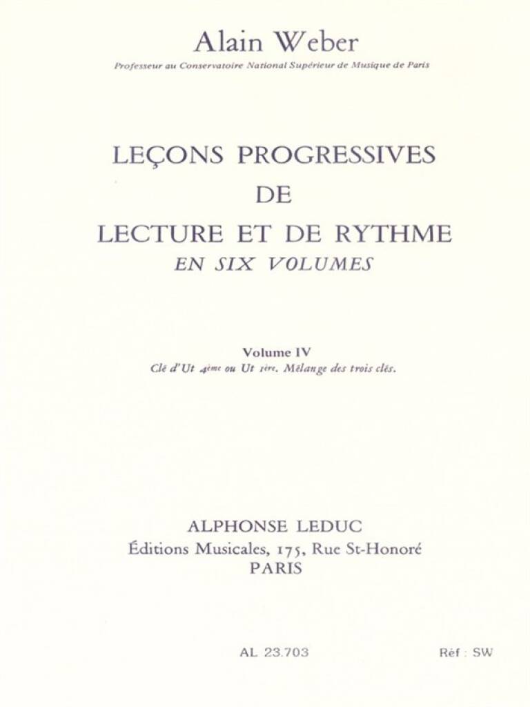 Lecons Progressives de Lecture et de Rythme Band 4