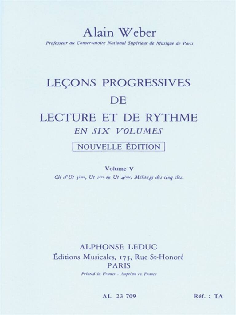 Lecons Progressives de Lecture et de Rythme Band 5