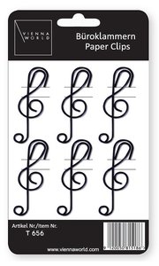 Paper clips G-clef black