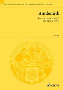 Kammermusik Nr. 1 mit Finale 1921 op. 24/1