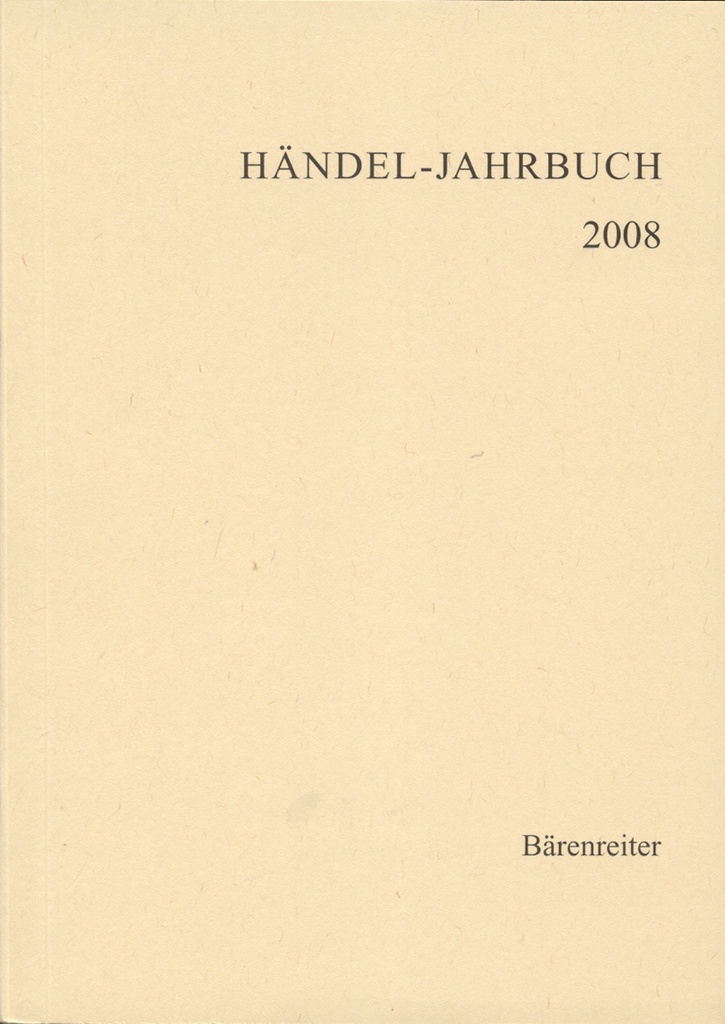 Händel-Jahrbuch 2008