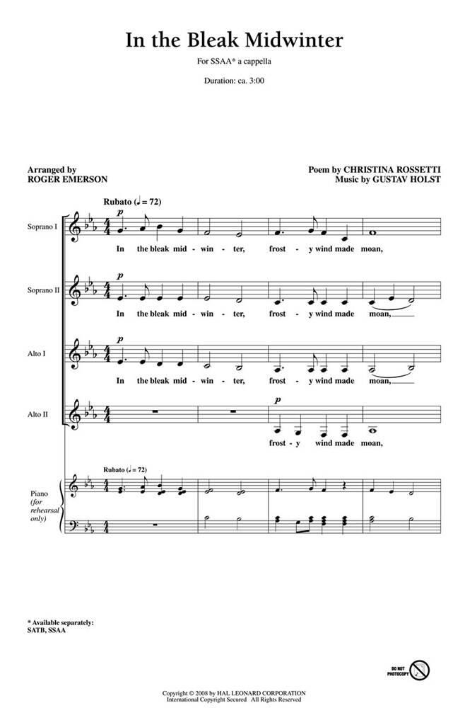 In the bleak midwinter