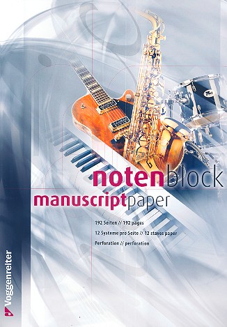Notenblock A4 - 12 linig
