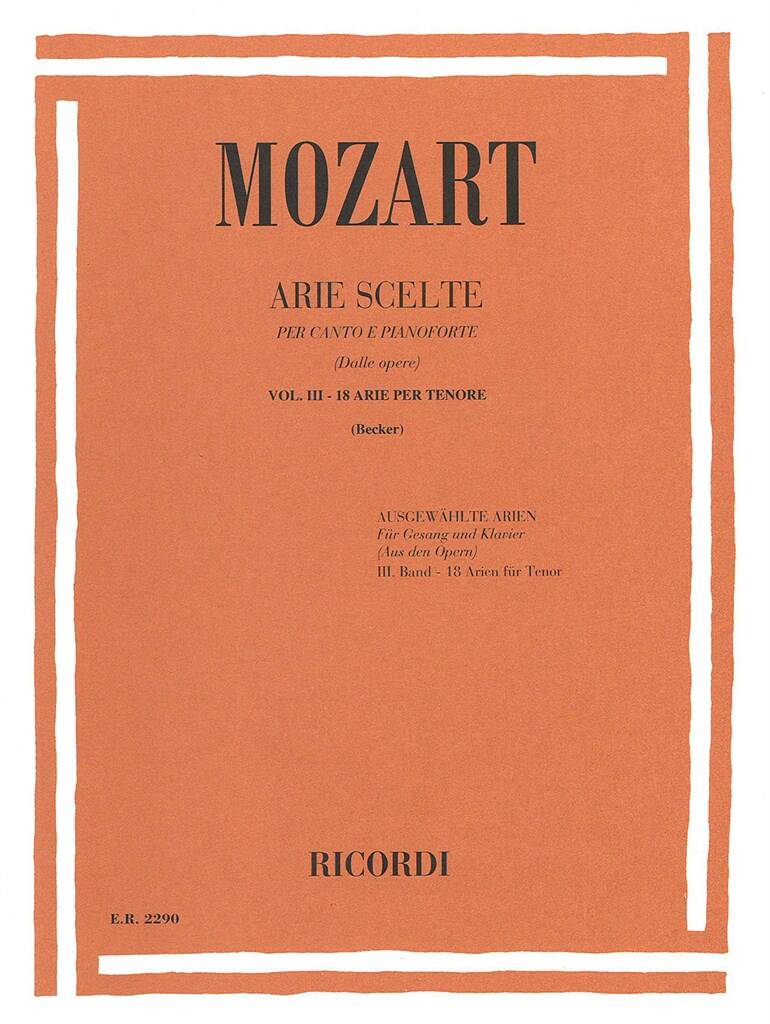 Arie Scelte 3 - 18 Arien für Tenor