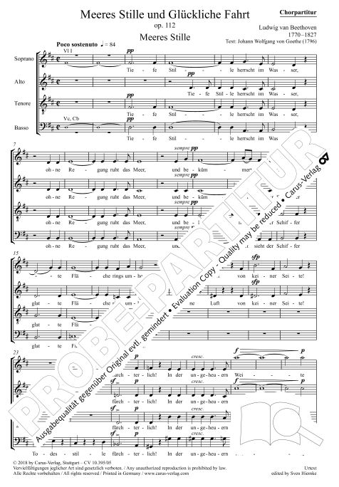 Meeres Stille und glückliche Fahrt, op. 112
