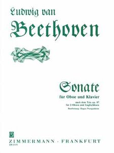 Sonate für Oboe und Klavier nach dem Trio op. 87 für 2 Oboen und Englischhorn