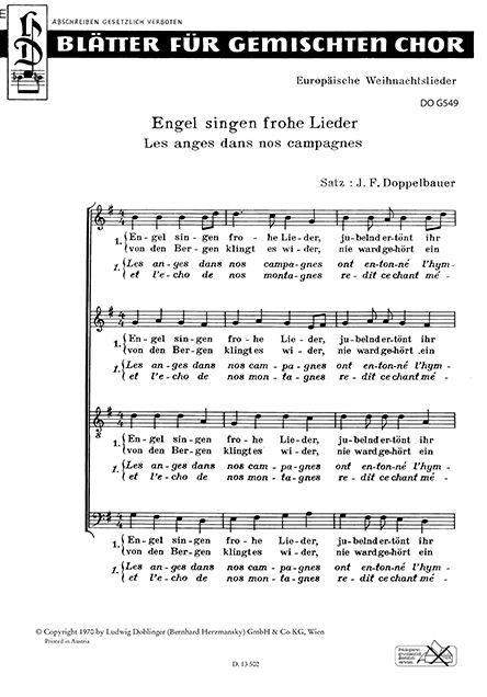 Les anges dans nos campagnes / Engel singen frohe Lieder