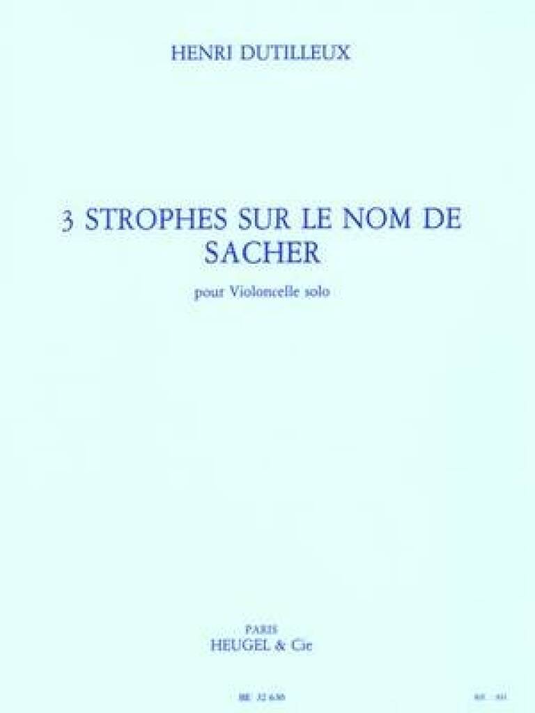 3 Strophes sur le nom de Sacher