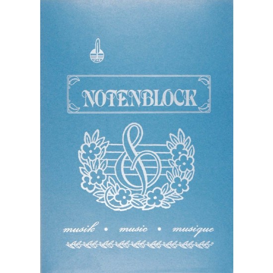 Notenblock A4 - 12 linig gelocht
