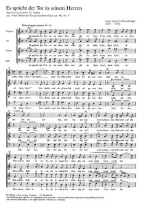Es spricht der Tor in seinem Herzen, op. 40/4