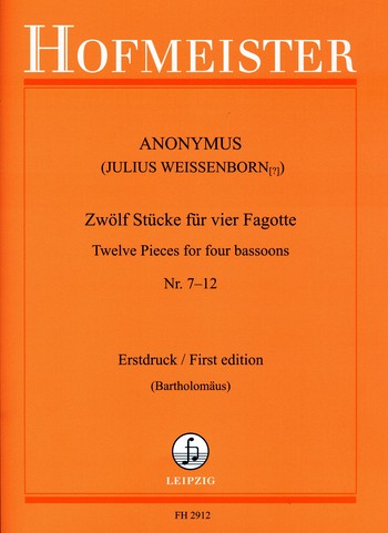 Zwölf Stücke für vier Fagotte Nr. 7 - 12