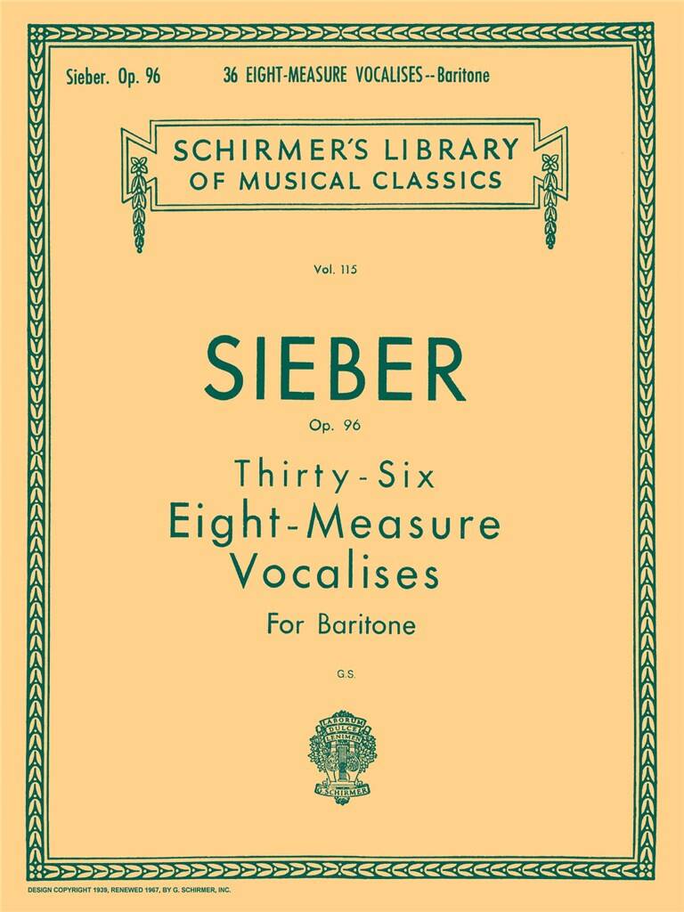 36 Eight Measure Vocalises op. 97