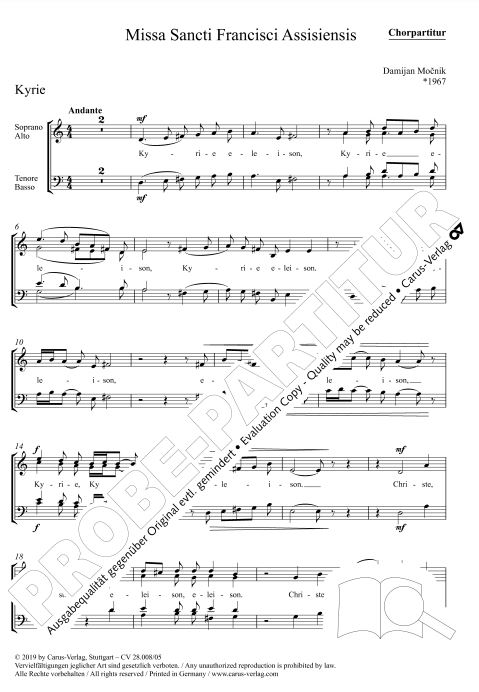 Missa Sancti Francisci Assisiensis - SATB