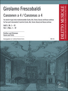 Canzonen a 4 / Heft 1 (Nr. I - IV)