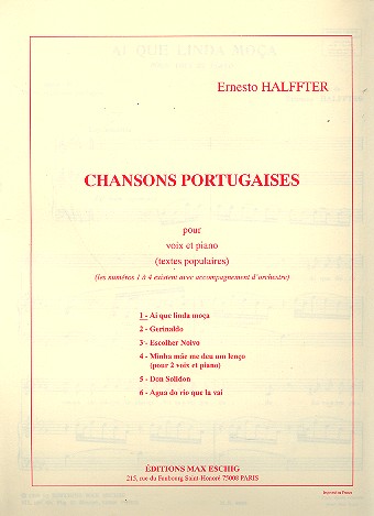 Chansons Portugaises - Nr. 1: Ai que linda moça