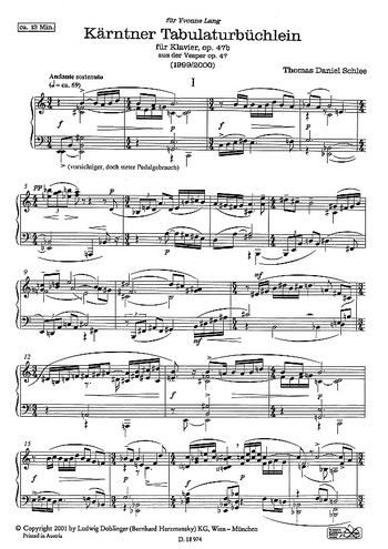 Kärntner Tabulaturbüchlein op. 47b