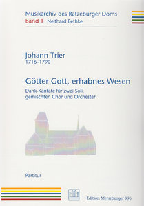 Götter Gott, erhabnes Wesen