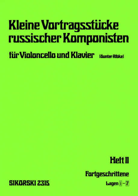Kleine Vortragsstücke russischer Komponisten Band 2