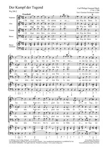 Der Kampf der Tugend / Bitten Gott, deine Güte, Wq 208/3+4