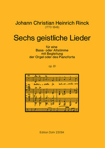 Sechs geistliche Lieder, op. 81
