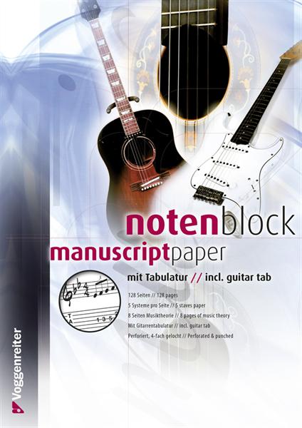 Notenblock mit Tabulatur