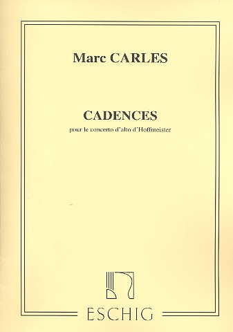 2 Cadences pour le Concerto D'alto D'hoffmeister