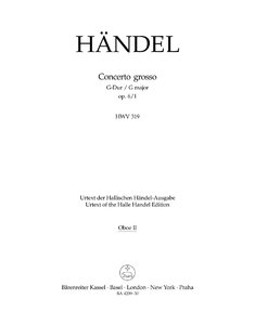 Concerto grosso G-Dur op. 6/1 HWV 319