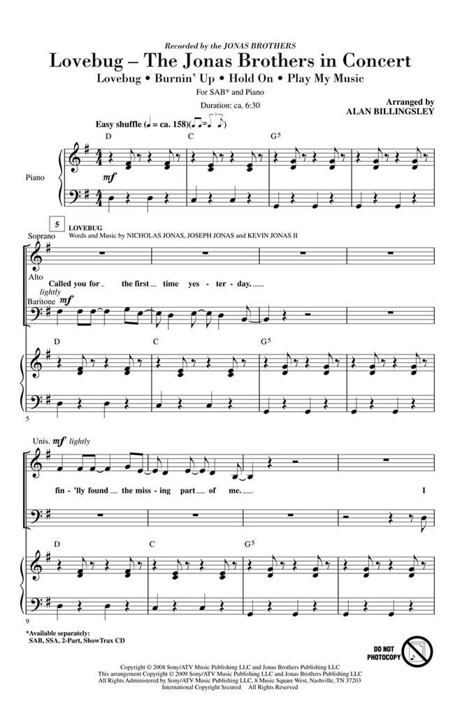 Lovebug - The Jonas Brothers in Concert (Medley)