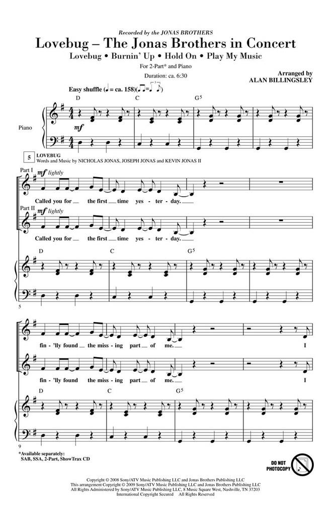 Lovebug - The Jonas Brothers in Concert (Medley)
