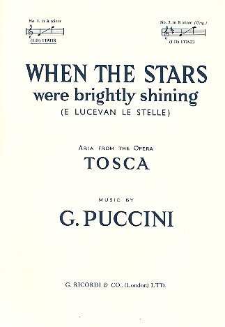E Lucevan le stelle (When the stars were brightly shining) aus Tosca