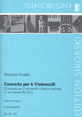 Concerto per 6 Violoncelli RV 418