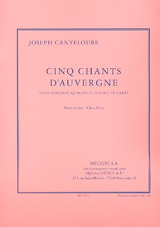 Cinq chants d'Auvergne