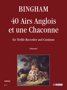 40 airs anglois et une chaconne for treble recorder and continuo