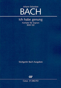 Ich habe genug, BWV 82, Fassung für Sopran, Version in e