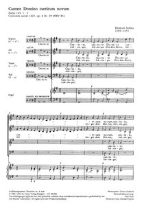 Cantate Domino canticum novum, SWV 81